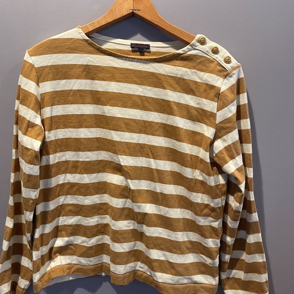 Bensimon Long-sleeve Striped Tee, M